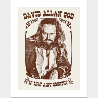 David Allan Coe / Retro Style Fan Design Posters and Art